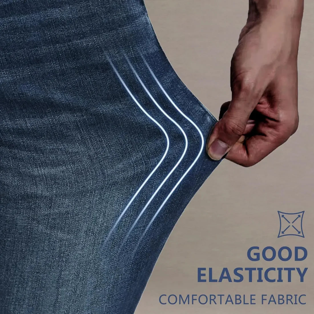 BEST SELLER I6PCS$24.63 I Men's StretchCotton Loose-FitDrawstring Jeans