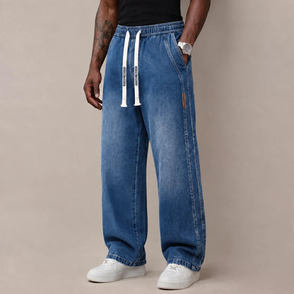 BEST SELLER I6PCS$24.63 I Men's StretchCotton Loose-FitDrawstring Jeans