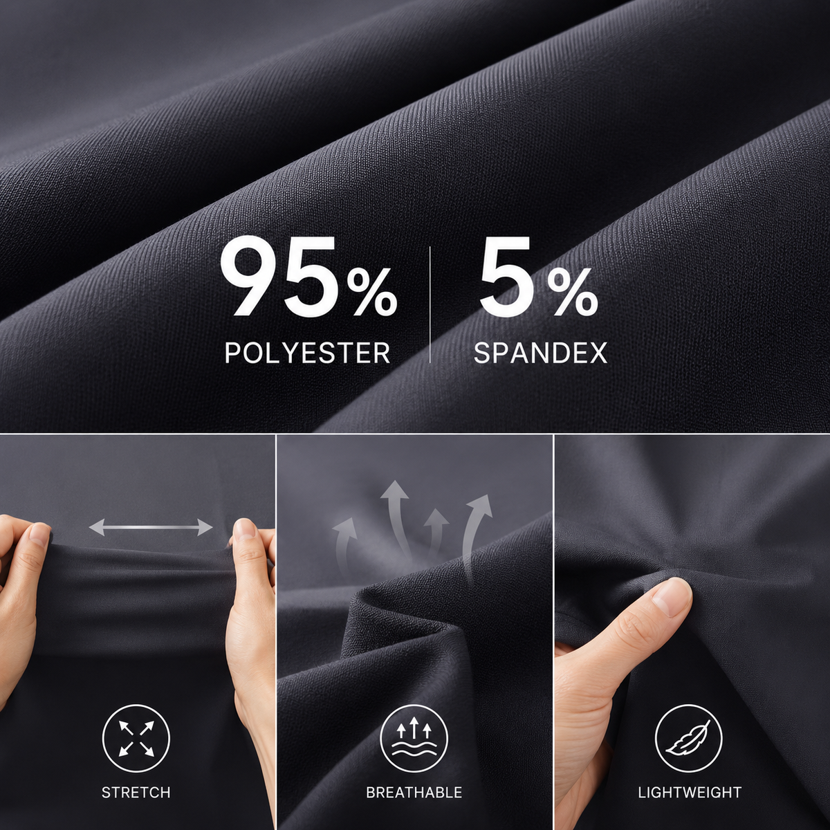 Men's No-Iron Stretch Dress Pants – Comfortable Golf & Business Trousers with Flexible Fit