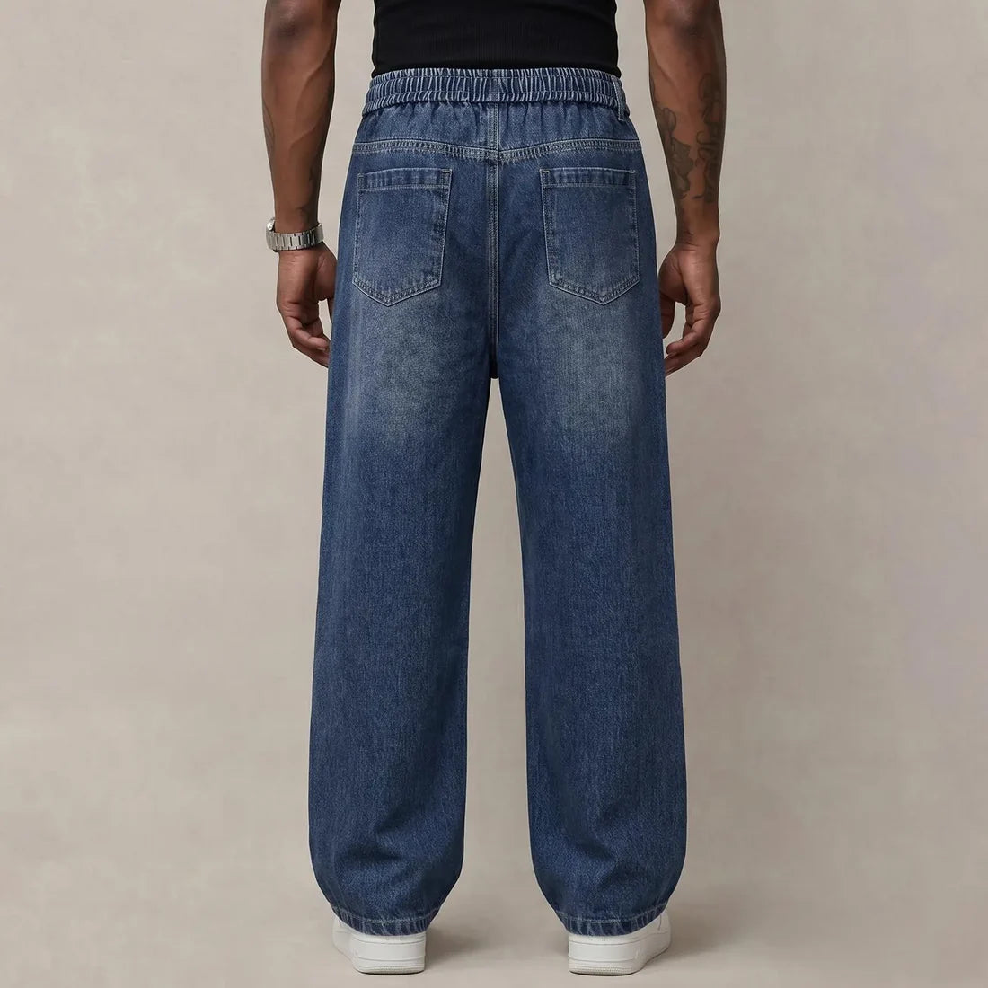 BEST SELLER I6PCS$24.63 I Men's StretchCotton Loose-FitDrawstring Jeans